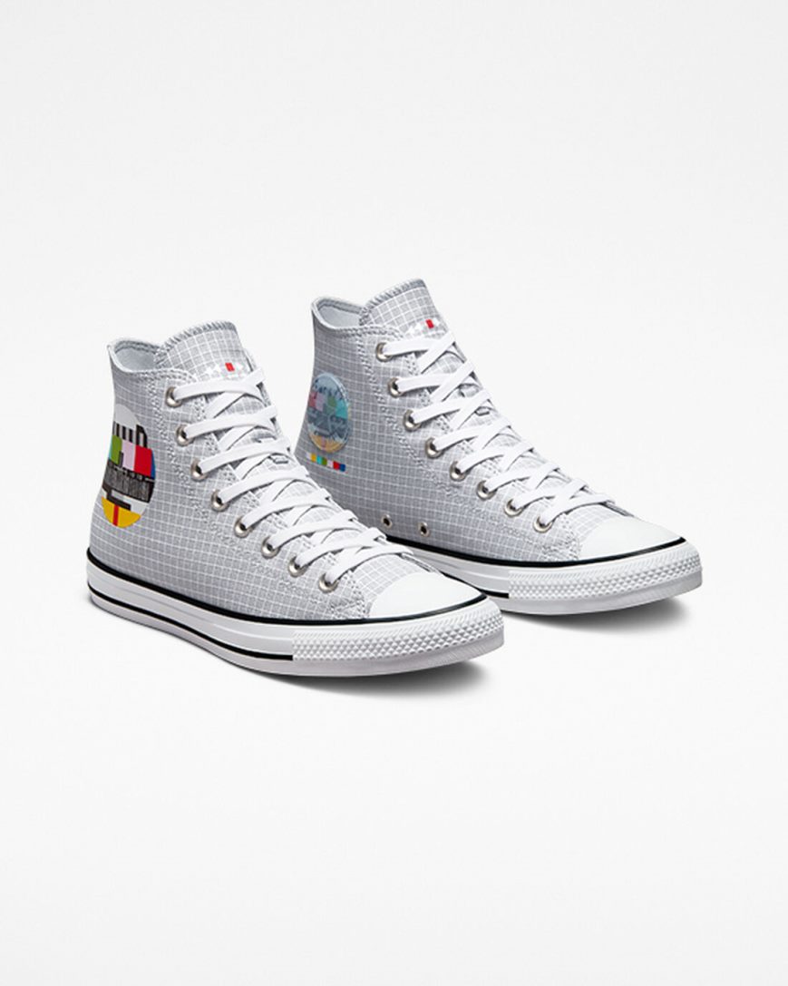 Tenisky Vysoke Converse Chuck Taylor All Star Color Grid Panske Siva Viacfarebný | SK KFZG51